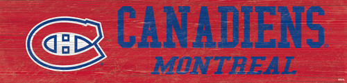 Montreal Canadiens 6" x 24" Team Name Sign