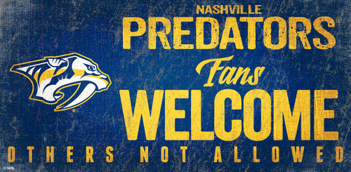 Nashville Predators Fans Welcome Sign