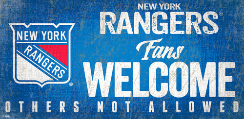 New York Rangers Fans Welcome Sign