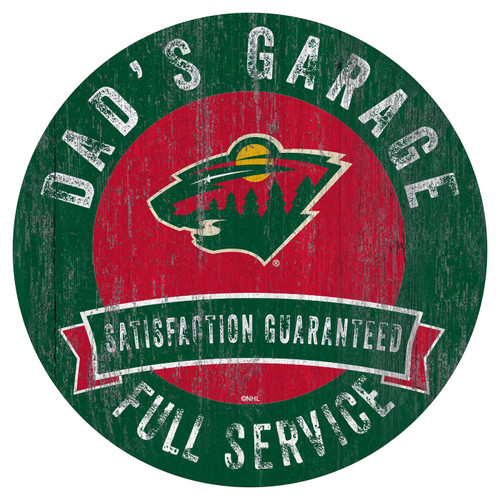 Minnesota Wild Dad's Garage Sign