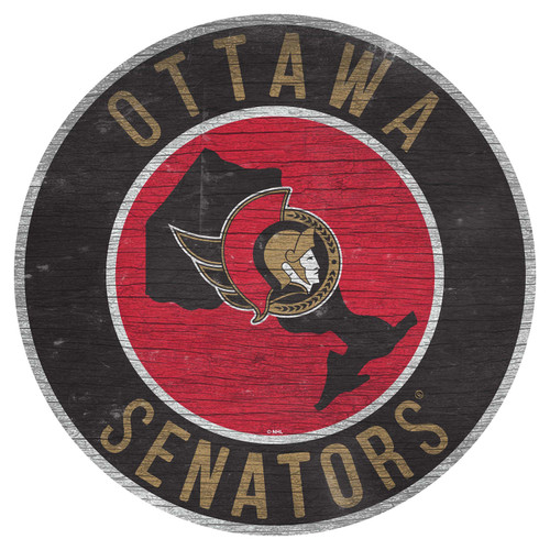 Ottawa Senators 12" Circle with State Sign