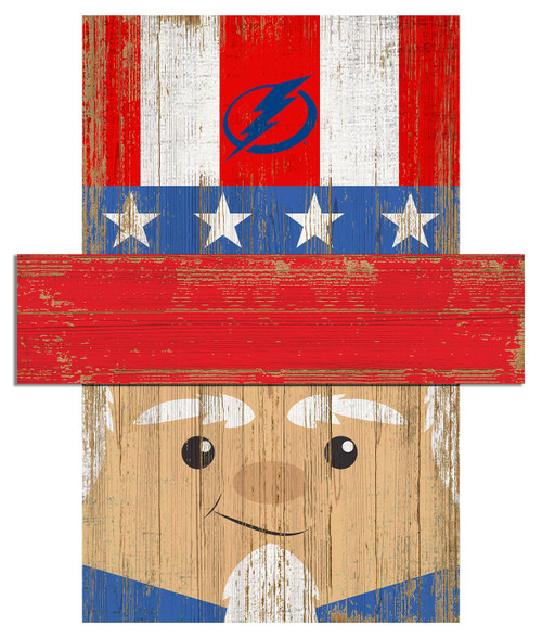 Tampa Bay Lightning 19" x 16" Patriotic Head