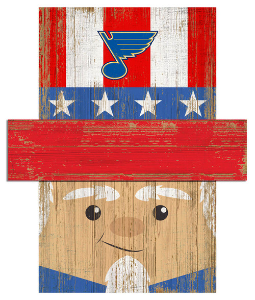 St. Louis Blues 6" x 5" Patriotic Head