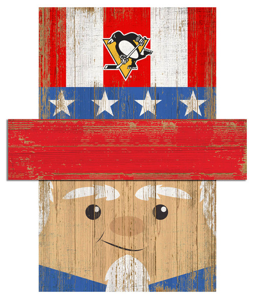 Pittsburgh Penguins 6" x 5" Patriotic Head