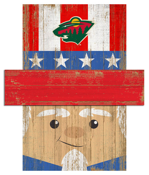 Minnesota Wild 6" x 5" Patriotic Head