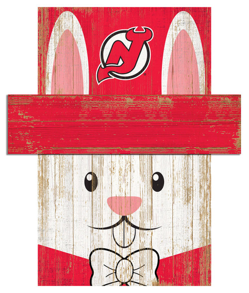 New Jersey Devils 19" x 16" Easter Bunny Head