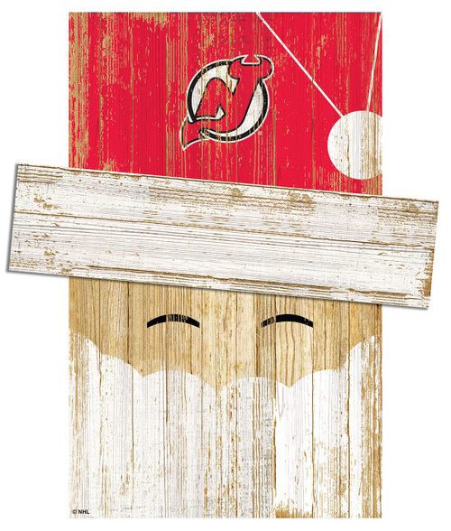 New Jersey Devils Santa Head Sign