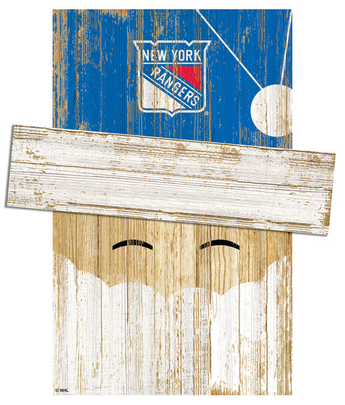 New York Rangers Santa Head Sign