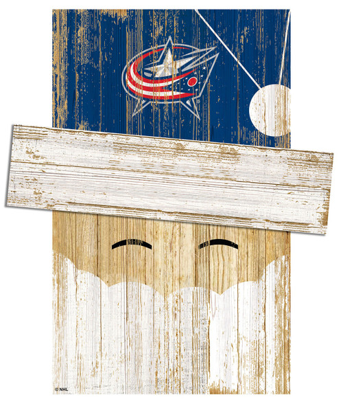 Columbus Blue Jackets 6" x 5" Santa Head