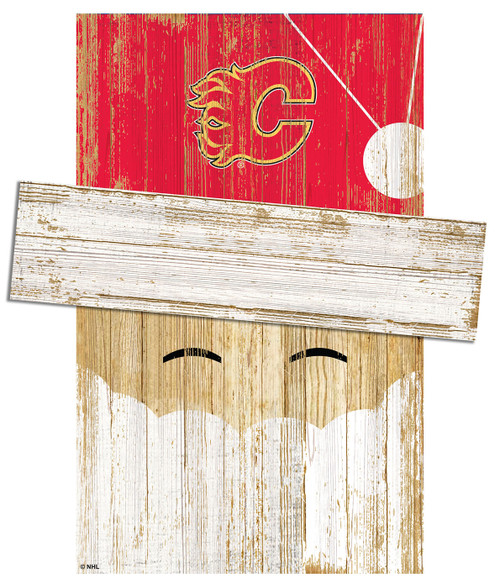 Calgary Flames 6" x 5" Santa Head