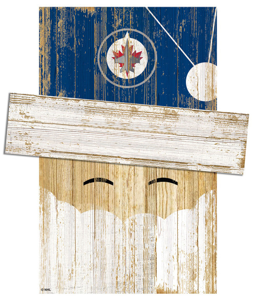 Winnipeg Jets 6" x 5" Santa Head