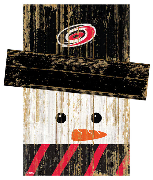 Carolina Hurricanes Snowman Head Sign