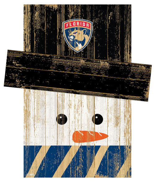 Florida Panthers 6" x 5" Snowman Head