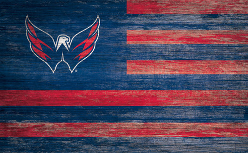 Washington Capitals 11" x 19" Distressed Flag Sign