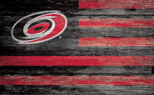 Carolina Hurricanes 11" x 19" Distressed Flag Sign