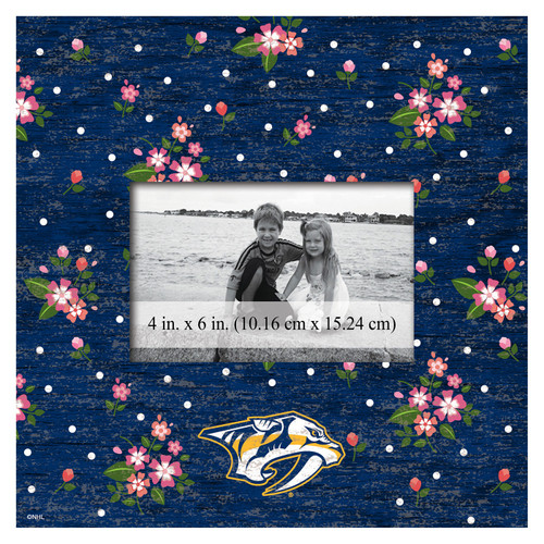 Nashville Predators Floral 10" x 10" Picture Frame