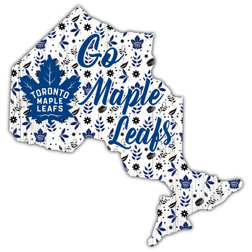 Toronto Maple Leafs 12" Floral State Sign