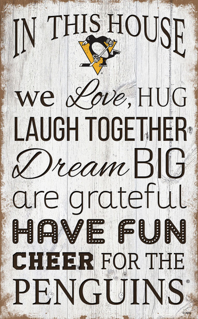 Pittsburgh Penguins 11" x 19" In This House Sign