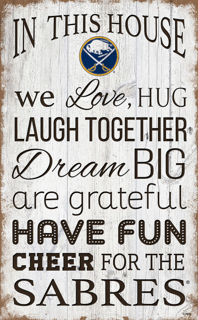 Buffalo Sabres 11" x 19" In This House Sign
