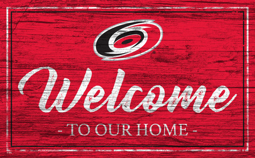 Carolina Hurricanes Team Color Welcome Sign