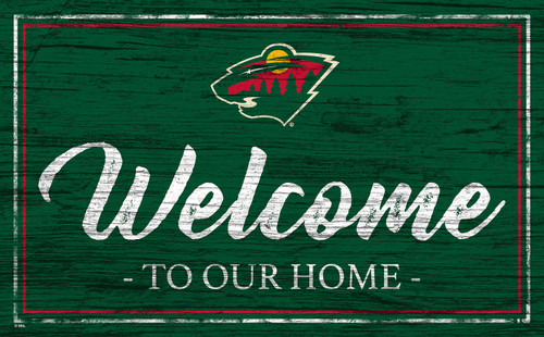 Minnesota Wild Team Color Welcome Sign