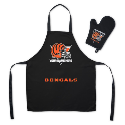 Cincinnati Bengals Personalized Apron & BBQ Mitt Set