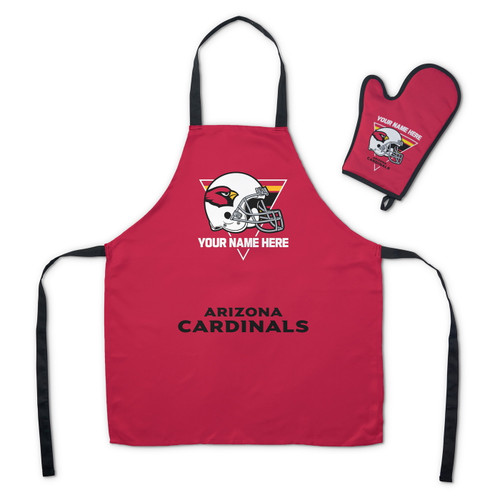 Arizona Cardinals Personalized Apron & BBQ Mitt Set