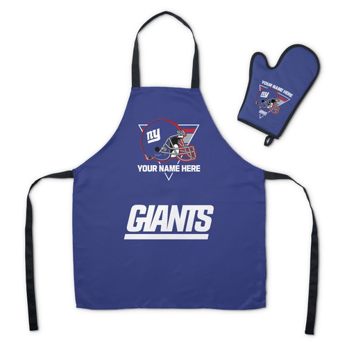 New York Giants Personalized Apron & BBQ Mitt Set