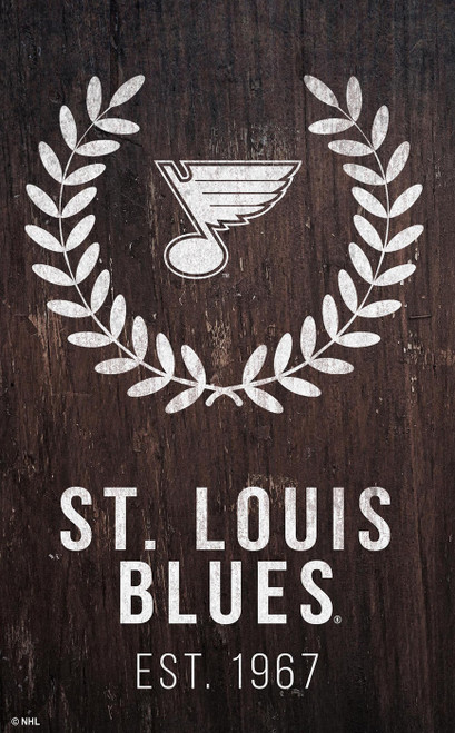 St. Louis Blues 11" x 19" Laurel Wreath Sign