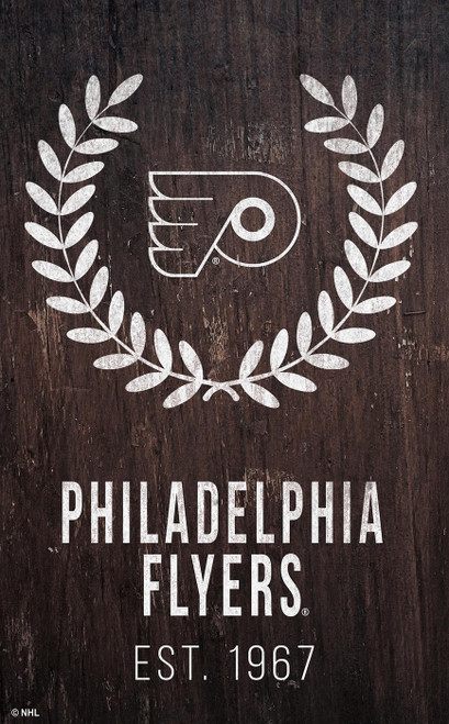 Philadelphia Flyers 11" x 19" Laurel Wreath Sign
