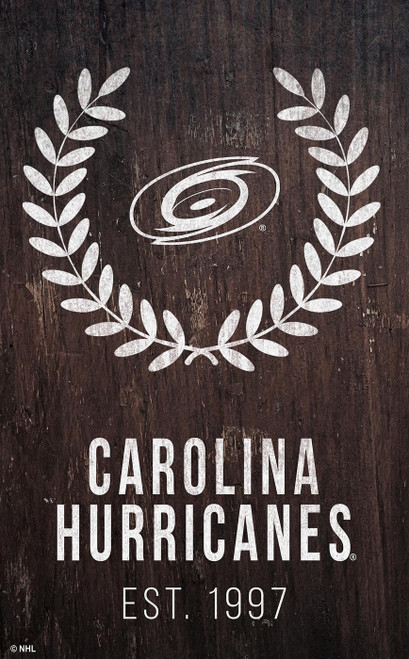 Carolina Hurricanes 11" x 19" Laurel Wreath Sign