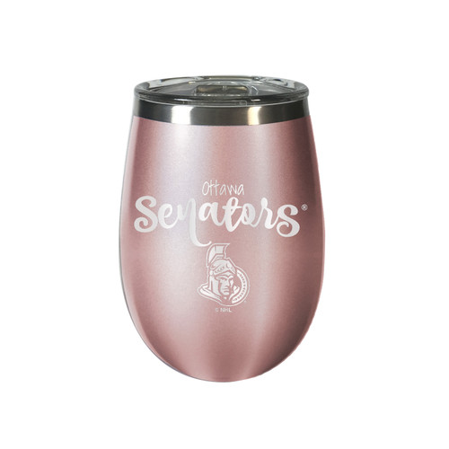 Ottawa Senators 10 oz. Rose Gold Blush Wine Tumbler