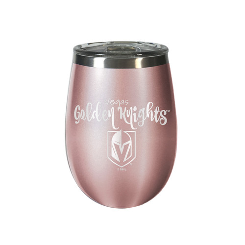 Vegas Golden Knights 10 oz. Rose Gold Blush Wine Tumbler