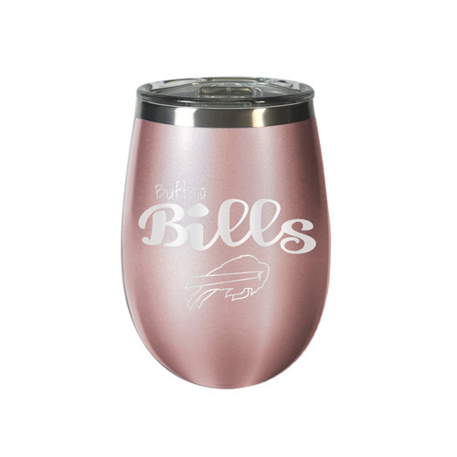 Buffalo Bills 10 oz. Rose Gold Blush Wine Tumbler