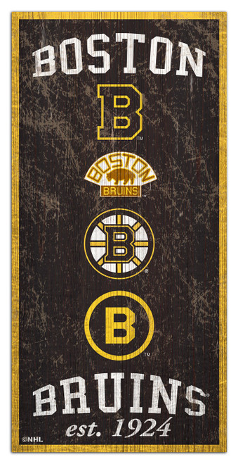 Boston Bruins 6" x 12" Heritage Sign