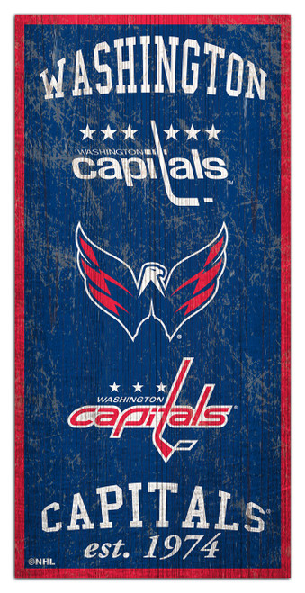 Washington Capitals 6" x 12" Heritage Sign