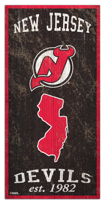 New Jersey Devils 6" x 12" Heritage Sign