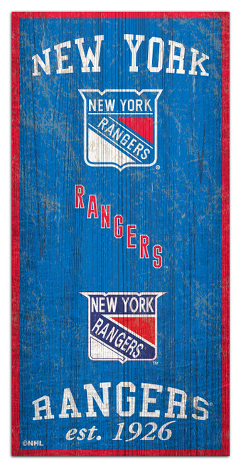 New York Rangers 6" x 12" Heritage Sign