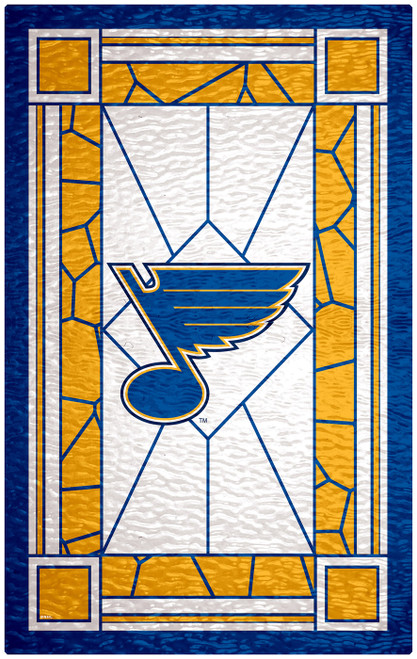 St. Louis Blues 11" x 19" Stained Glass Sign