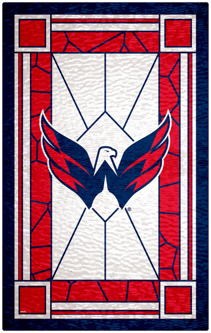 Washington Capitals 11" x 19" Stained Glass Sign