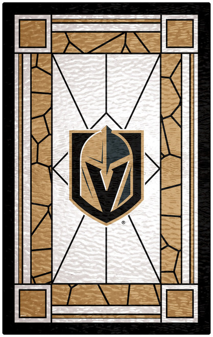 Vegas Golden Knights 11" x 19" Stained Glass Sign