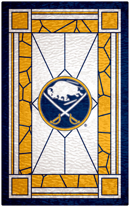 Buffalo Sabres 11" x 19" Stained Glass Sign