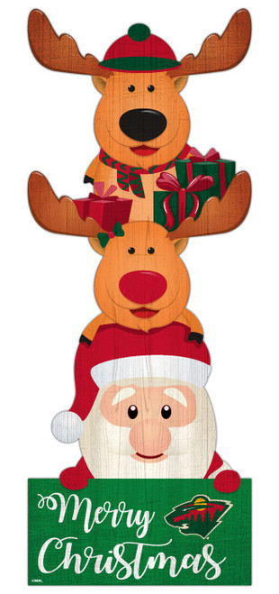 Minnesota Wild 31" Santa Stack Leaner