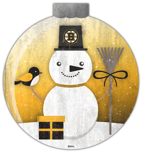 Boston Bruins 12" Snow Globe Wall Art