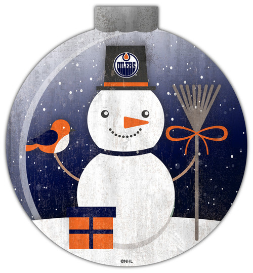 Edmonton Oilers 12" Snow Globe Wall Art