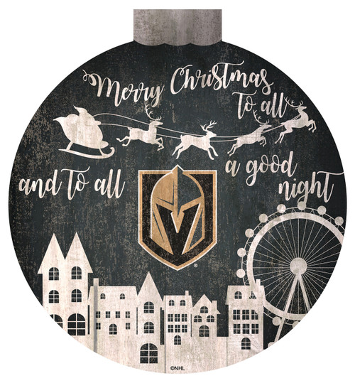 Vegas Golden Knights 12" Christmas Village Wall Art