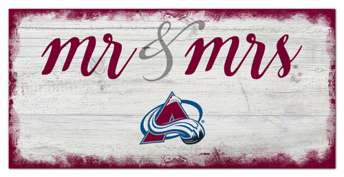 Colorado Avalanche Script Mr. & Mrs. Sign