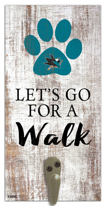 San Jose Sharks Leash Holder Sign