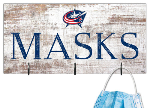 Columbus Blue Jackets 6" x 12" Mask Holder