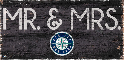 Seattle Mariners 6" x 12" Mr. & Mrs. Sign